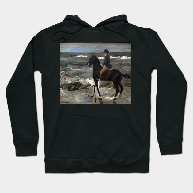 rider on the beach 1904 - Max Liebermann Hoodie by Kollagio